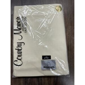 NEW Vintage Country Manor Tablecloth 60x84 Cream Color BARDWILL‎  Fine linens